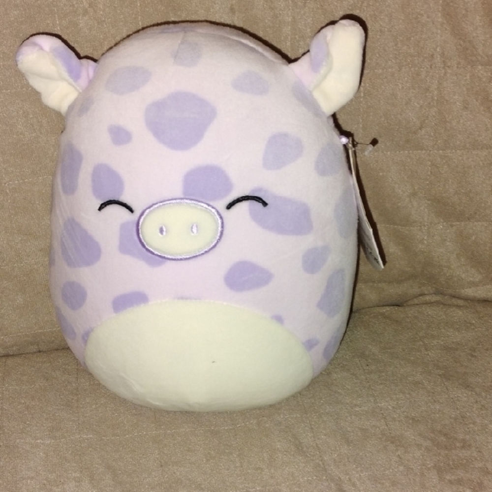 Squishmallows Purple and White Pig Plush